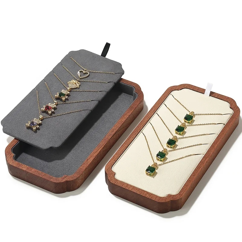 Jewelry Display Tray Ring Necklace Bracelet Wooden Storage Tray Jade Display Tray For Collecting and Viewing
