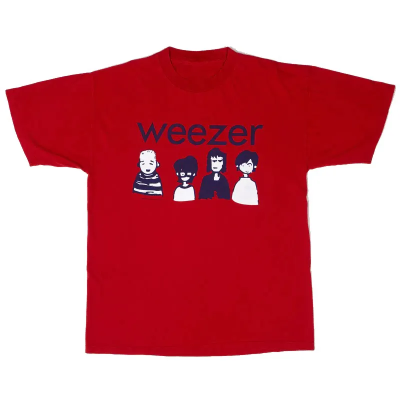 2026 Weezer Alternative Rock Band - Simple and Elegant American-style Vintage Short-sleeved T-shirt with English Letters