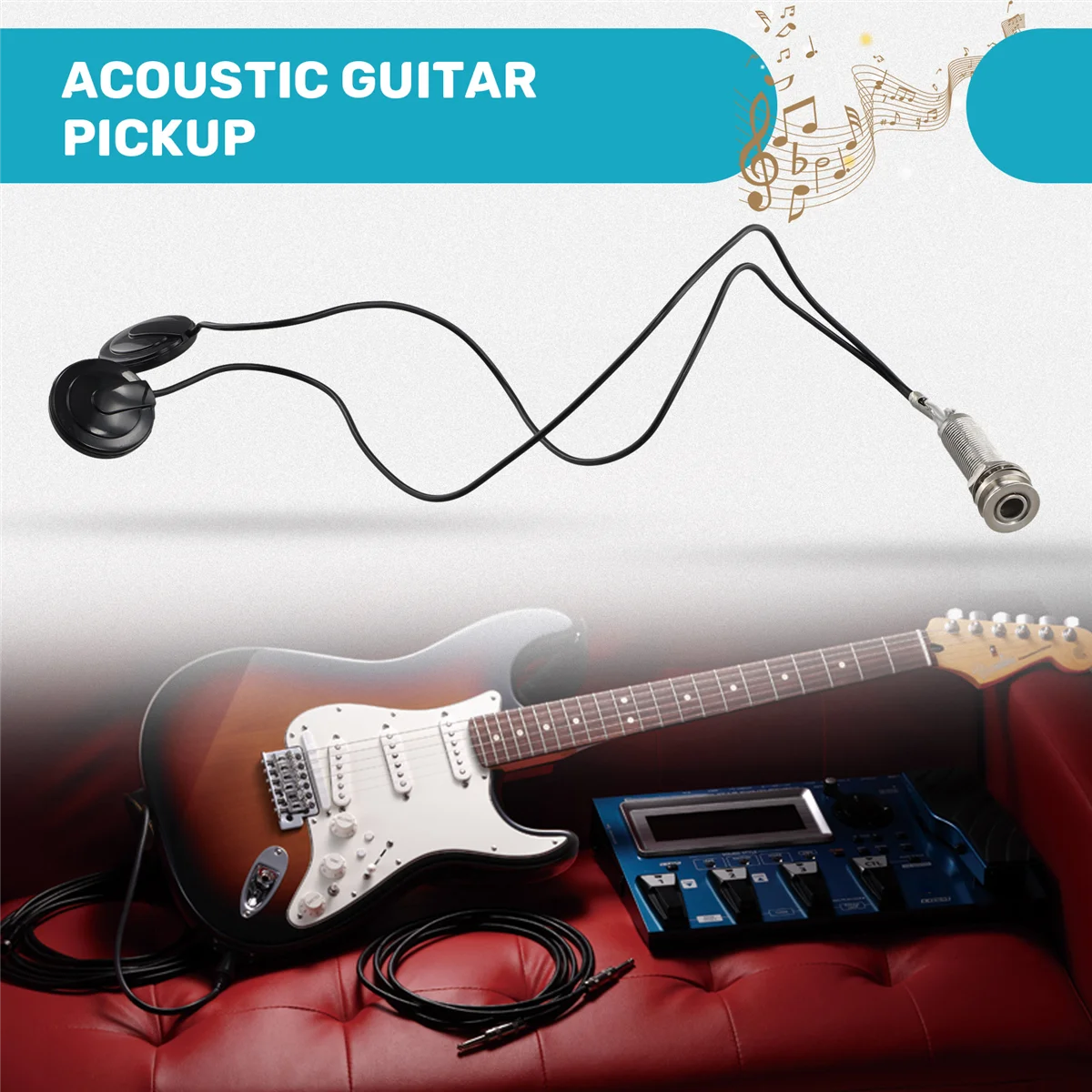 

ABAZJ Guitar Pickups Acoustic Electric Piezo Transducer Microphone Contact for Guitar Violin Ukulele Mandolin Banjo Cello