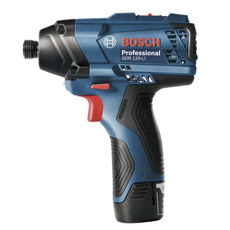 Bosch GDR120-LI Wireless Electric Screwdriver Set Rechargeable Cordless Impact Drill Rotary Tool with 2 12V Screwdriver Battery