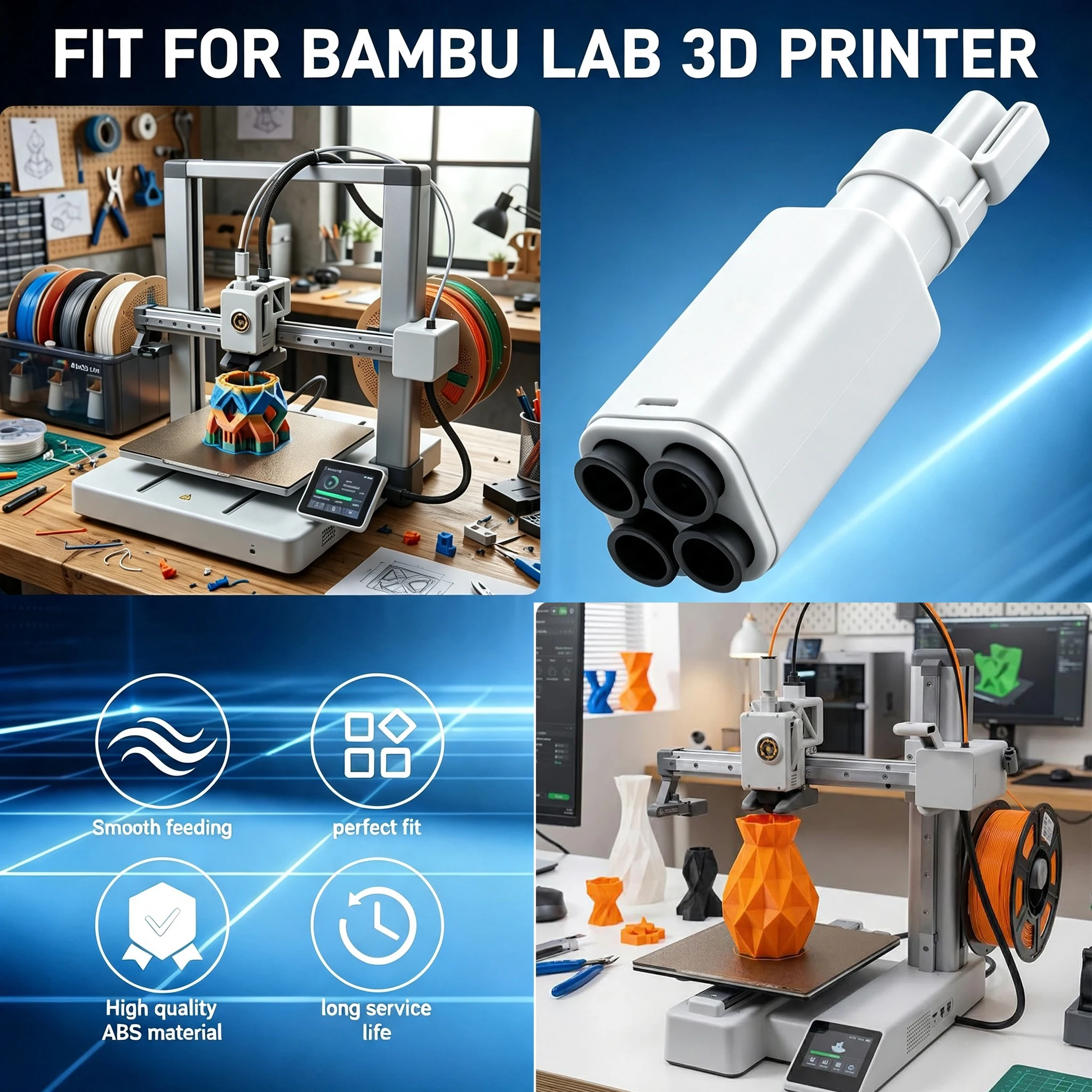 Tool Filament Hub for Bambu Lab 3D Printer Part  AMS Lite Filament Hub Five Way Components Switch FiveWay Splitter Replacement