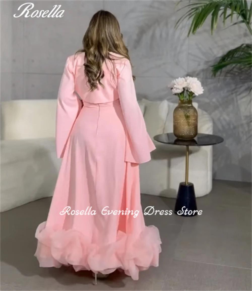 ROSELLA Strapless Women Party Evening Dress Pleated Ankle Length Jacket A-Line Prom Gown New 2024