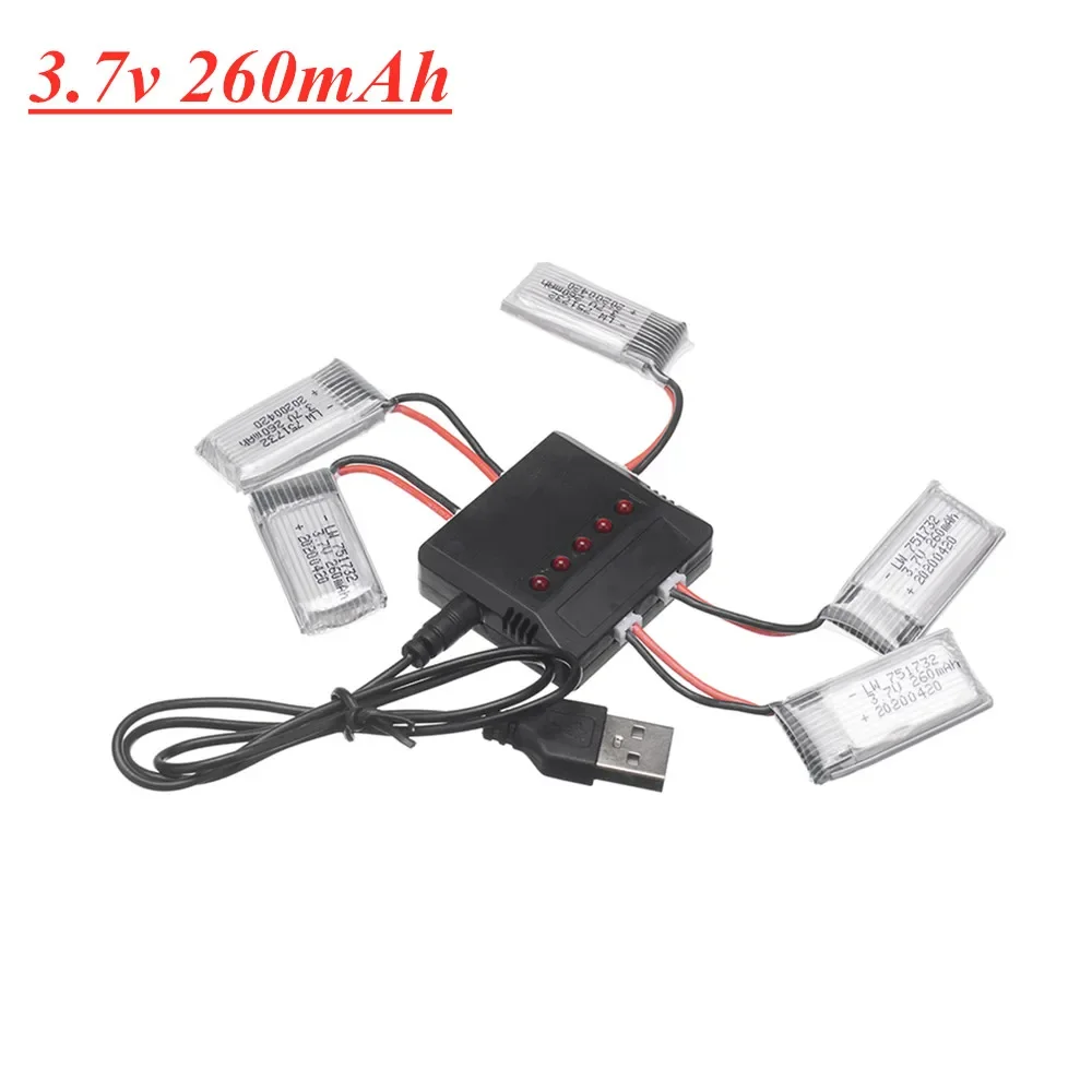 H36 Battery 3.7V 260mAh Lipo Battery and Charger Set For E010 E011 E012 E013 Furibee F36 RC Drone Quadcopter Spare Parts