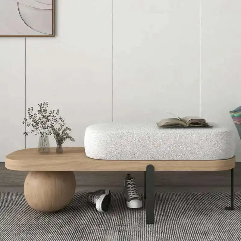 الشمال خشب متين حذاء البراز الإبداعية أريكة من الصوف المدخل كبار الشعور مرحاض غرفة المعيشة الشرفة المنزلية تركيب الراحة مقاعد البدلاء