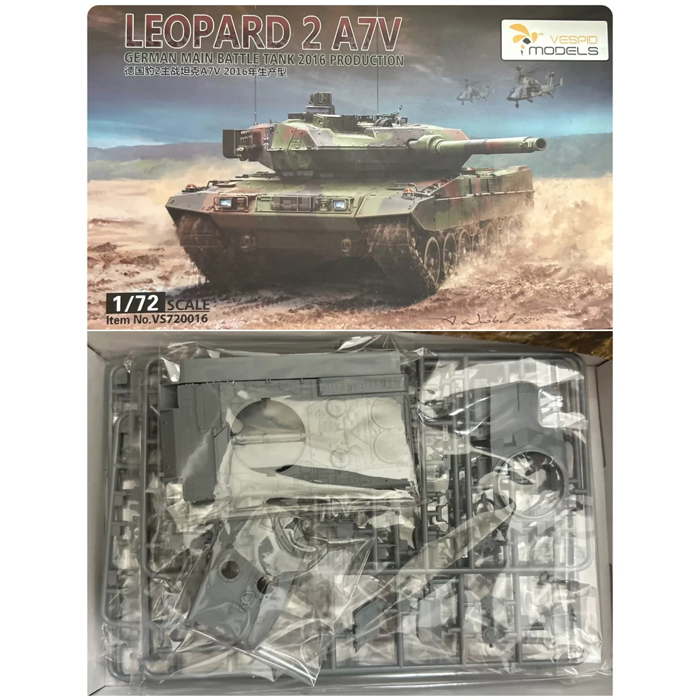 

VESPID 720016 1/72 Scale Leopard 2 A7V German Main Battle Tank MBT Display Plastic Assembly Model Kit Hobby Craft Building Toy