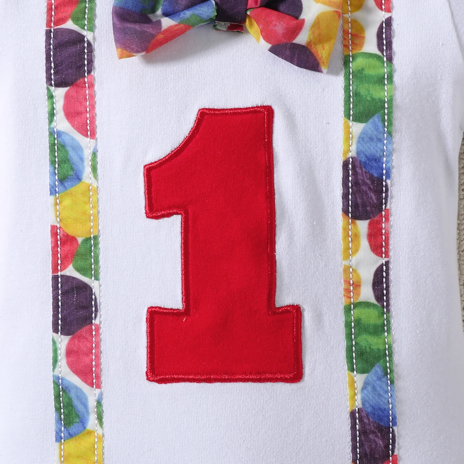 2PCS Baby Boys Short Sleeved Jumpsuit Romper Gentlemen\'s Bow Tie Strap Summer Set Birthday One Year Old Kids Boys 6-12M