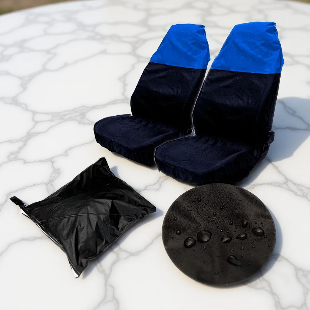 

2Pcs Universal Car Seat Cover Seat Protector Breathable Nylon Waterproof for Suv Pickup Cargo Vehicle Interior Dirt Stain