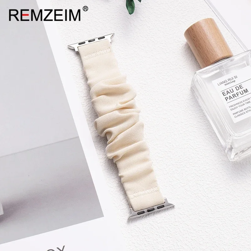 

Elastic Scrunchie Strap for Apple Watch Band 40mm 44mm 42mm 38mm 49mm Bracelet Iwatch Ultra 2 Series 3 SE 6 7 8 9 10 45mm 41mm