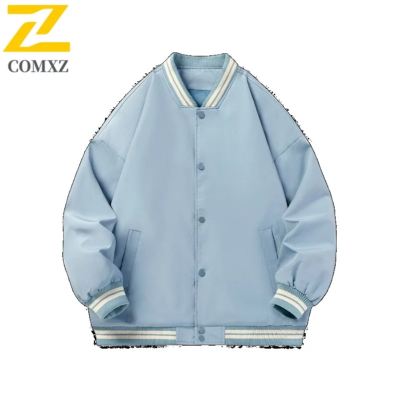 

COMXZ Brand Luxury Men Coat 2025 Trendy Baseball Collar Camping Windproof Coat Street Style Lightweight Spring Autumn Garment