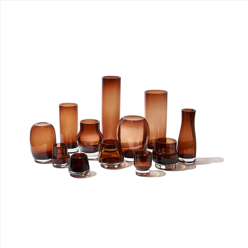 

Simple color transparent glass vase hydroponic flowers living room hotel dining table countertop mini bottle