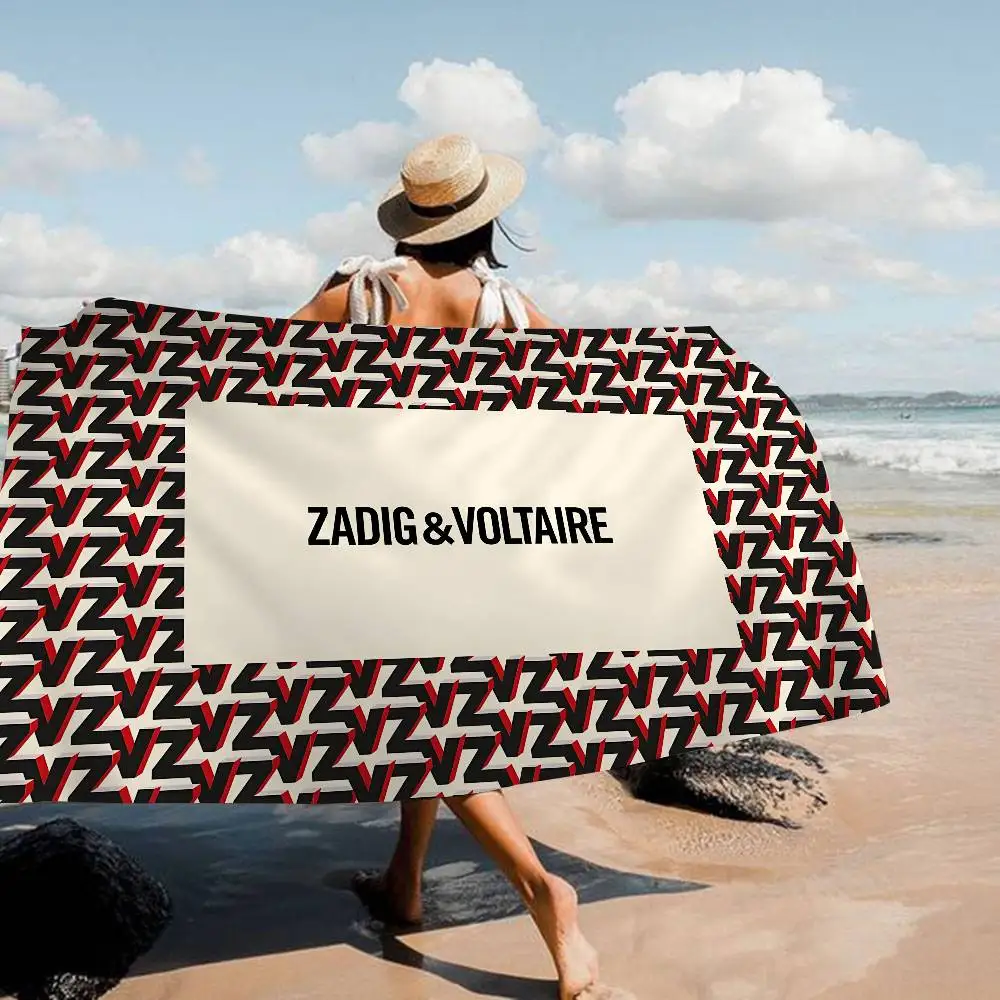 Toalla de Playa de Anime de la Marca de Moda Z-Zadig V-Voltaire, Suave y Absorbente, Regalos para Niños, para Viajes, Campamentos, Gimnasio