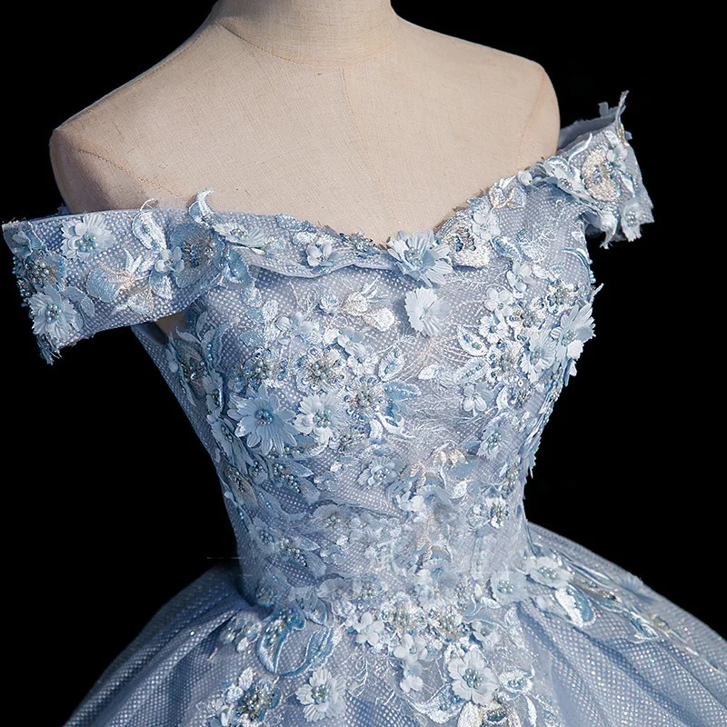 Customized Glitter Ball Gown Quinceanera Dresses Appliques Off Shoulder Women Prom Party Gowns Vestido De Noche robes de soirée