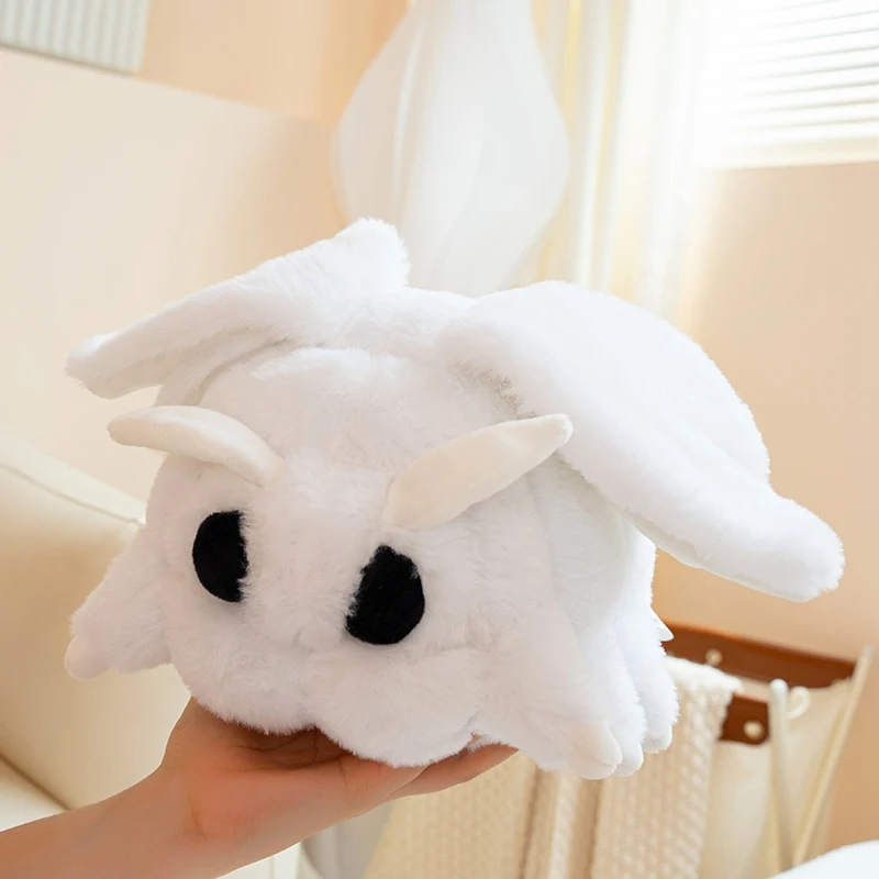 White Moth Plush Pillow Toy Soft Cartoon Moth Plushie Cute Night Butterfly Stuffed Animal Doll Xmas Birthday Gift view 4