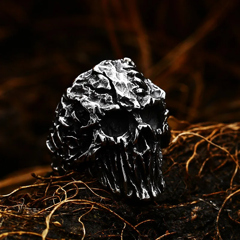 BEIER 316L stainless steel Ancient Egyptian Mummy Skull Ring Punk skull men\'s ring fashion jewelry BR8-773