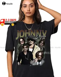 Justice Johnny Depp Vintage Shirt Pirate Johnny Depp Tshirt Women T Shirts Custom Gift Xs-5Xl Printed Tee Streetwear