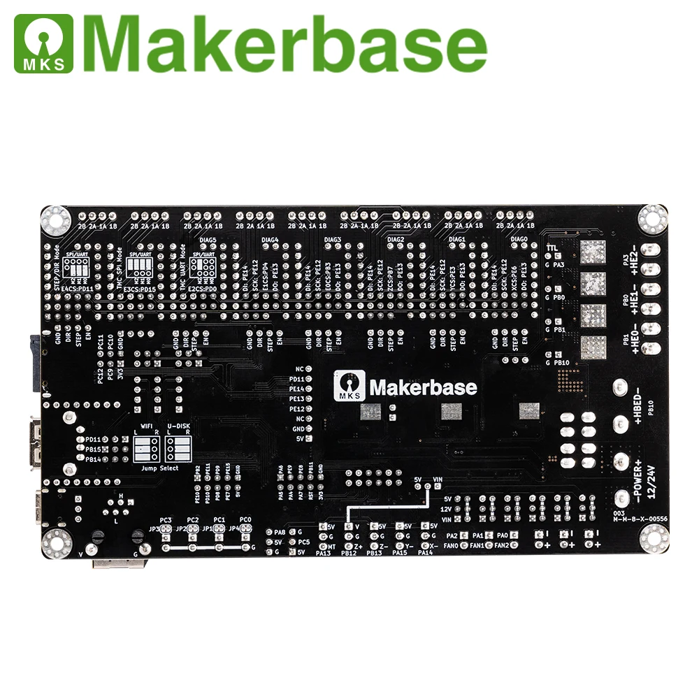 Makerbase-mks monster8 v2 cartão de controle, 3d peças da impressora, tmc2209 para voron vs polvo aranha, 32bit