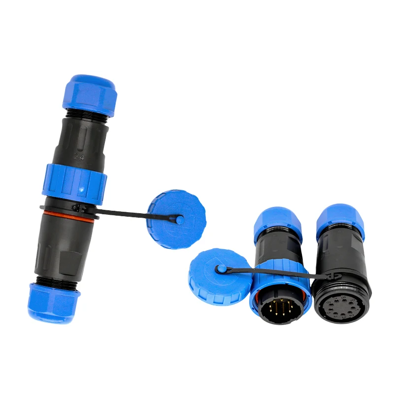 Solderless Waterproof Quick Connect Wire Connector Male to Female Plug Socket TY32 Docking-9P 25A Round Cable Connector