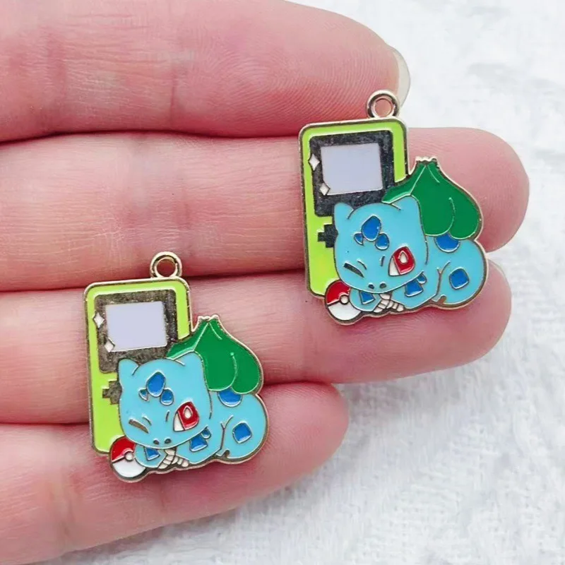 10pcs alloy drip oil cartoon game pendant, DIY jewelry making earrings, keychain accessories image 3
