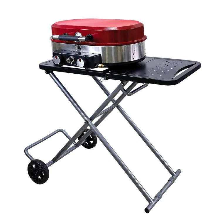 * # Portable Folding 2 Burner Gas Barbecue Grill Roadtrip Standup Grill Traveler Portable BBQ Grill *
