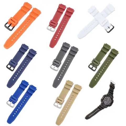 18mm Rubber Dedicated Watch Strap For Casio AQ-S810W SGW-400H W-800H AE-1000W F-108WH W215 MRW-200H AEQ-110W Watch Band Bracelet