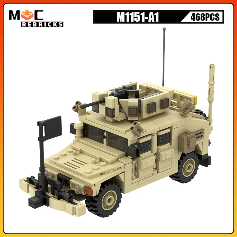 Technology Military Trucks Hummer M1114 And M1151 Armored Vehicles MOC Building Blocks Model Kid's Bricks Toys Puzzle Xmas Gifts