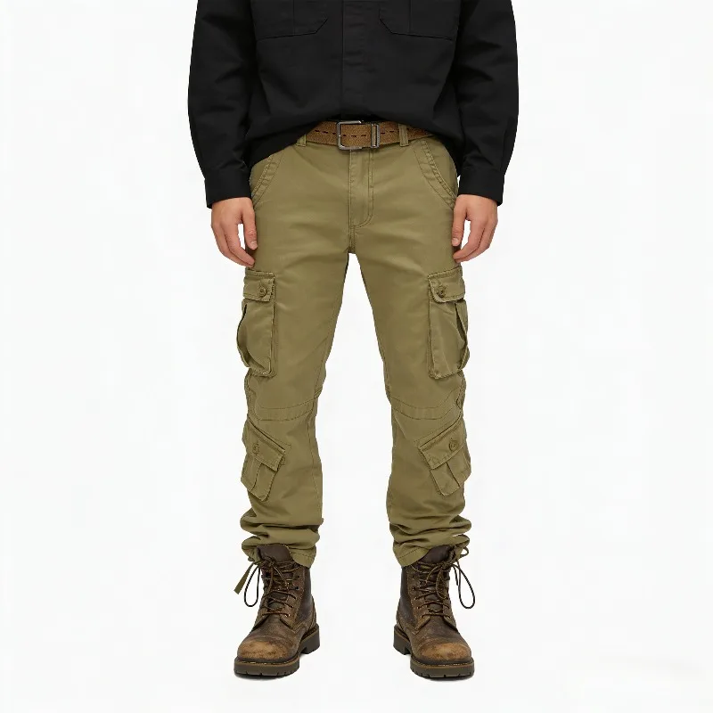 

Multi Pocket Overalls Men's Multi-pocket Loose Wear-resistant Casual Pants Outdoor Long Pants Large Size Straight Sweatpants