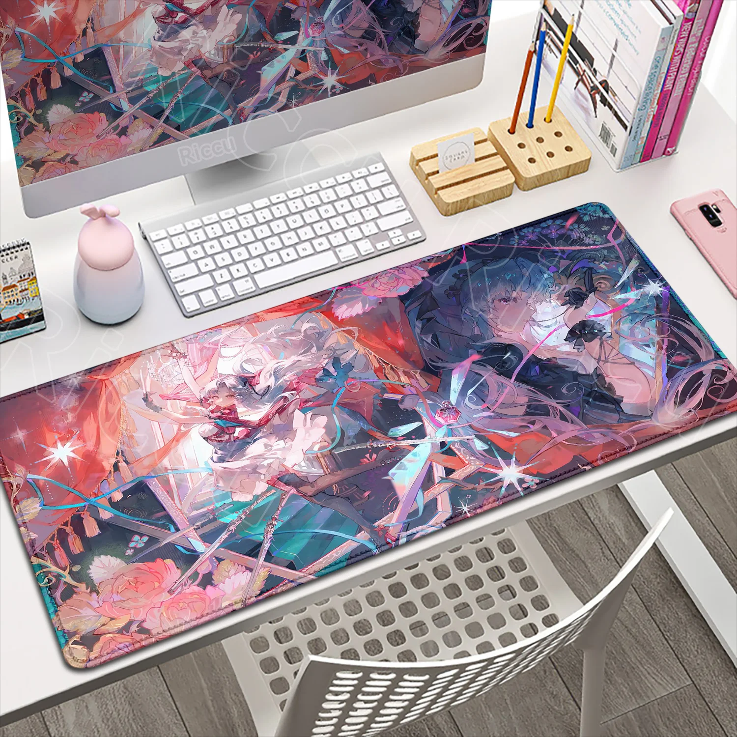 Changli Coletta Cartethyia Phrolova เมาส์ Pad HD การพิมพ์ Gamer Wuthering Waves Mouse Pad สาวอะนิเมะแล็ปท็อป PC แป้นพิมพ์โต๊ะ