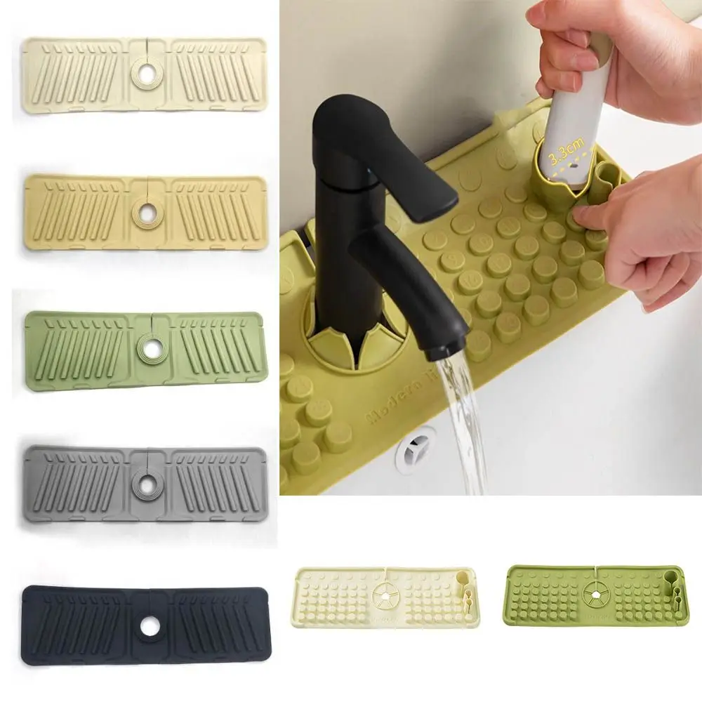 

Силиконовый коврик для смесителя, защита от брызг на раковину, дренажный коврик для смесителя, утолщенные защитные коврики для столешницы в ванной и кухне