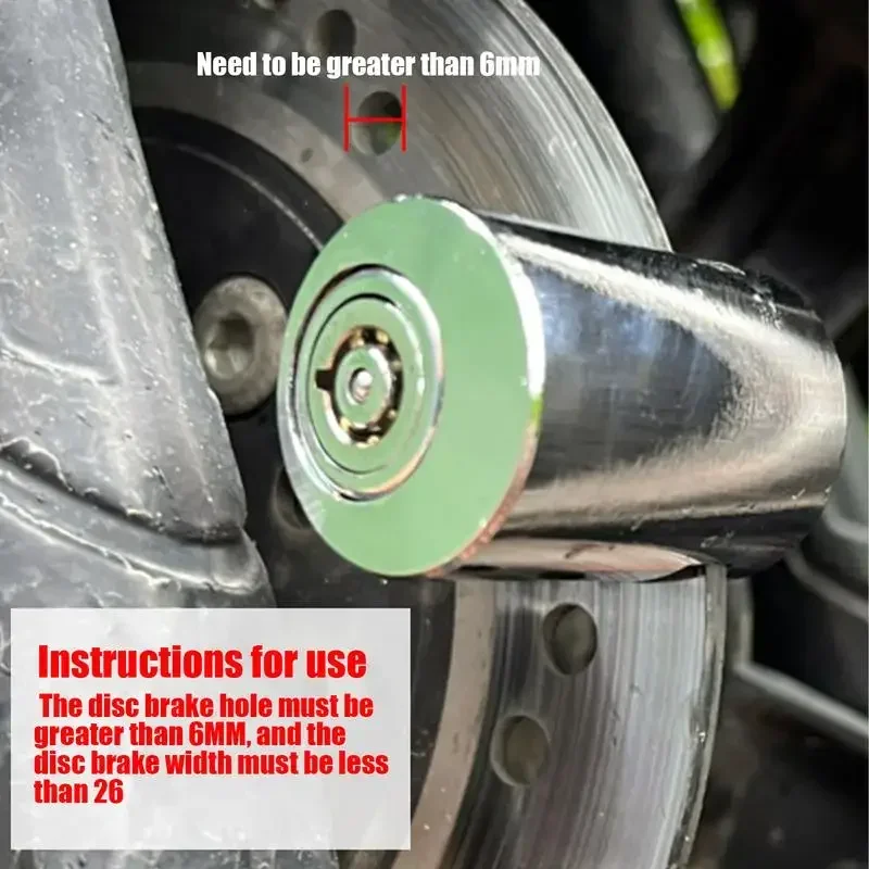 دراجة نارية القرص قفل مقاوم للماء عجلة دراجة نارية قفل إنذار مكبح قرصي قفل المحمولة الطريق الجبلية دورة قفل الملحقات #6