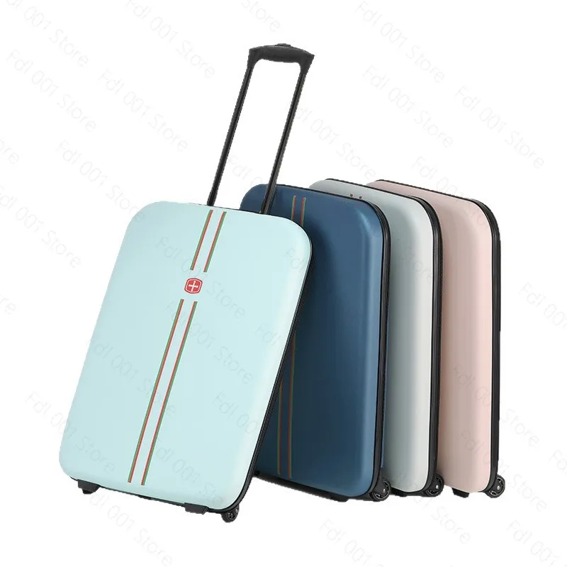 Folding trolley case 20-inch 24-inch suitcase for business travel lightweight foldable suitcase