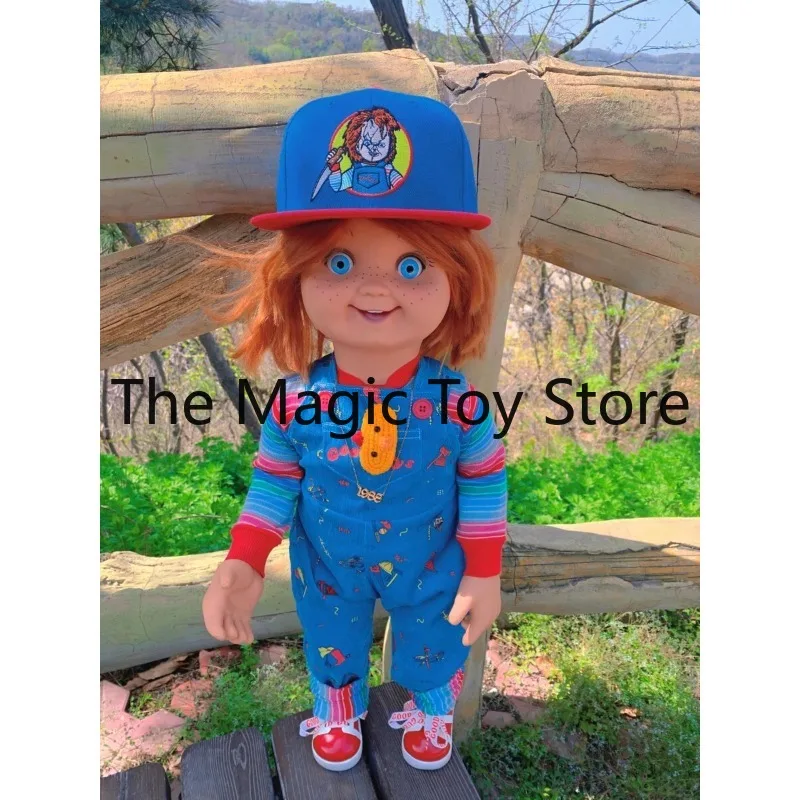 Original Good Guys Chucky 1:1 Scale Doll Child's Play Horror Movie Replica Figure, Halloween Party Decor Prop