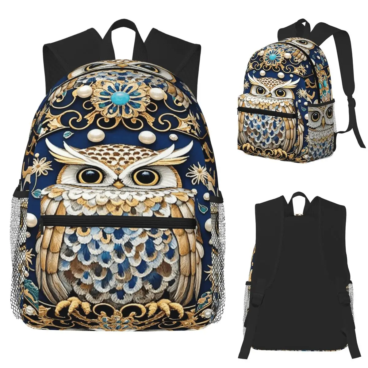 

Enchanted Owl Student Backpack School Bag Hiking Travel Daypack for Boys Girls Fashion Bookbag Shoulder Bags
