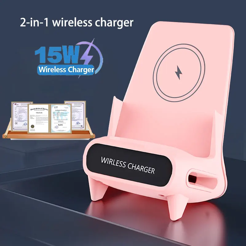 

Беспроводное зарядное устройство 15 Вт для iPhone, Samsung, Xiaomi, Vivo, OPPO, быстрая зарядка, док-станция, индукционная зарядка