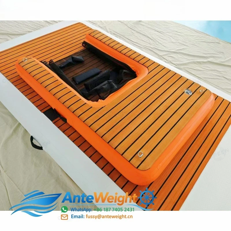 Portable Inflatable Boat Ramp Float Ramp Ladder on Water Pet Boat or Pool Floating Climb Air Dock Platform Dog Ramp