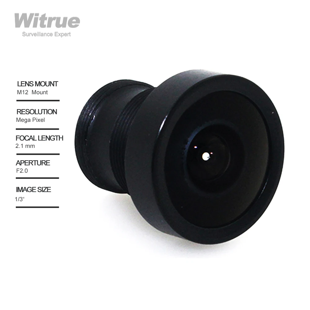 HD Camera Lens CCTV 2.1mm M12*0.5 mount 1/3 F2.0 150 degree for Video Surveillance IP Camera