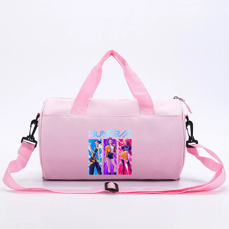 デーモンハンターガール キャリー トラベル トートバッグ ケース キュート アニメプリント Y2K カワイイ 女性 ジム ダンス 大容量 スポーツ ショルダー ハンドバッグ