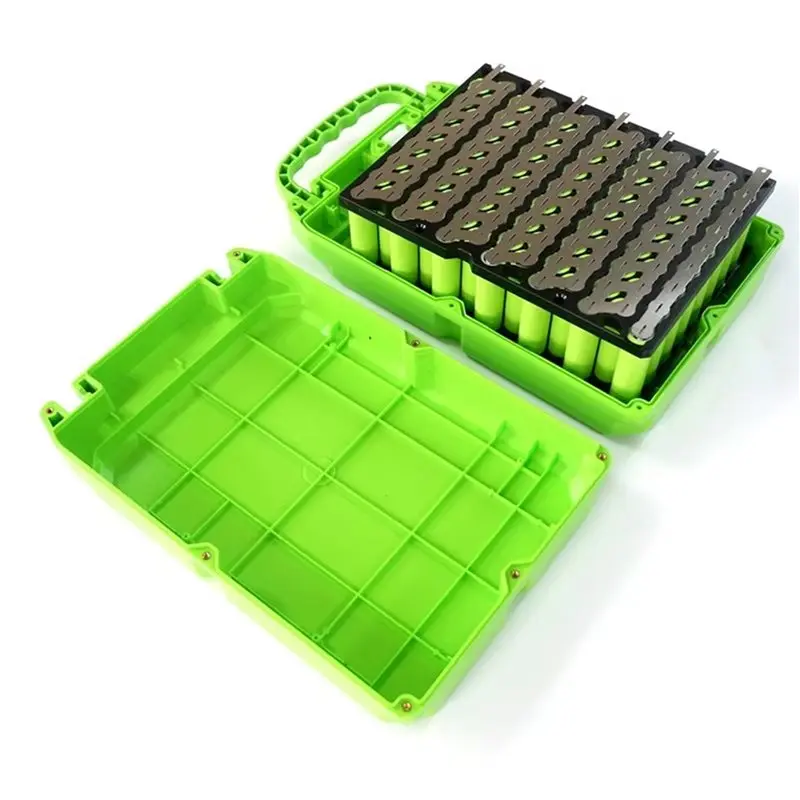 KSOL 48V 30A E-Bike Battery Case Storage Box 13S 8P 18650 Holder Strip Electric Motorcycle Protection Circuit Green
