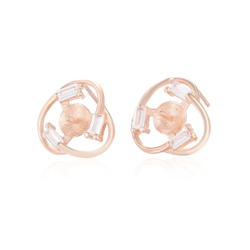 

Earring Base for 6mm-8mm Round Beads or Pearls Gold Plated 925 Silver Stud Earring Settings Earring Blank