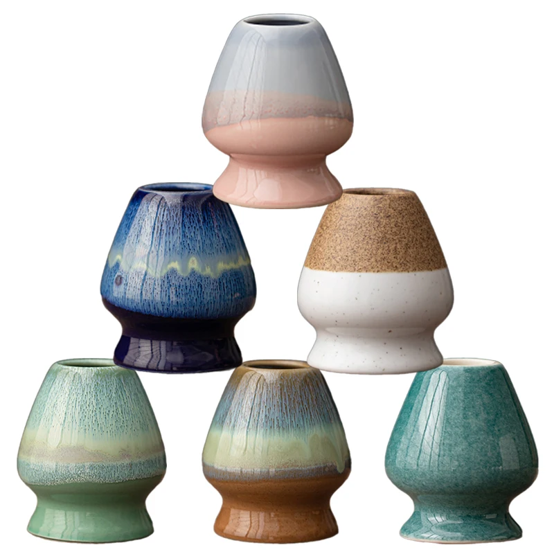 

1PC New Ceramic Matcha Tea Whisk Holder For Dining Room Teahouse Matcha Ceremony Green Tea Chasen Holder Stand Bowl Teawares