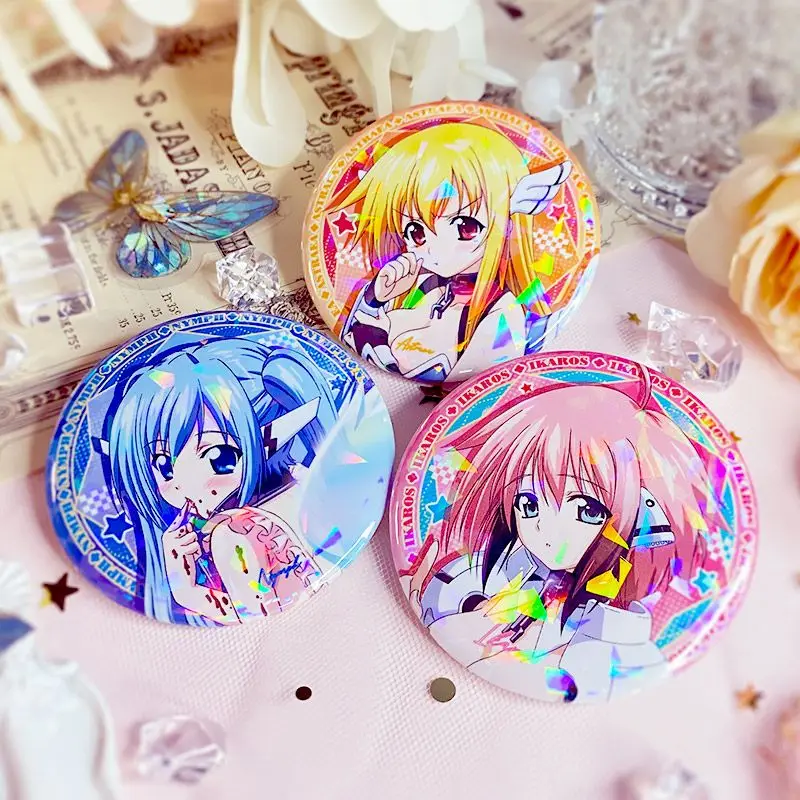 

Anime Sora No Otoshimono Cosplay Ikaros Nymph Astraea Merch Costumes Badge Pin Brooch Pendant Gift Present Tinplate