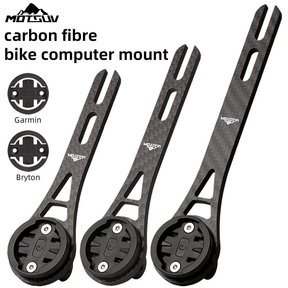 Soporte para velocímetro de fibra de carbono MOTSUV, soporte integrado para manillar para velocímetro Wahoo/Bryton/Garmin, accesorios para bicicleta