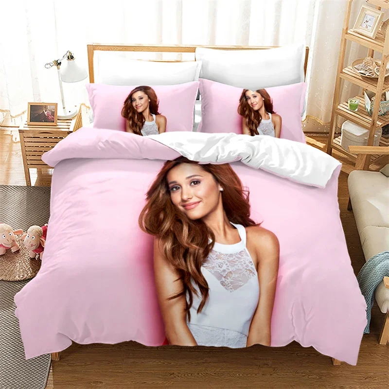 Popular Ariana Grande 3d Bedding Set Adult Kids Duvet Cover Set with Pillowcase Twin Full Queen King Bed Linen Sets Bedclothes