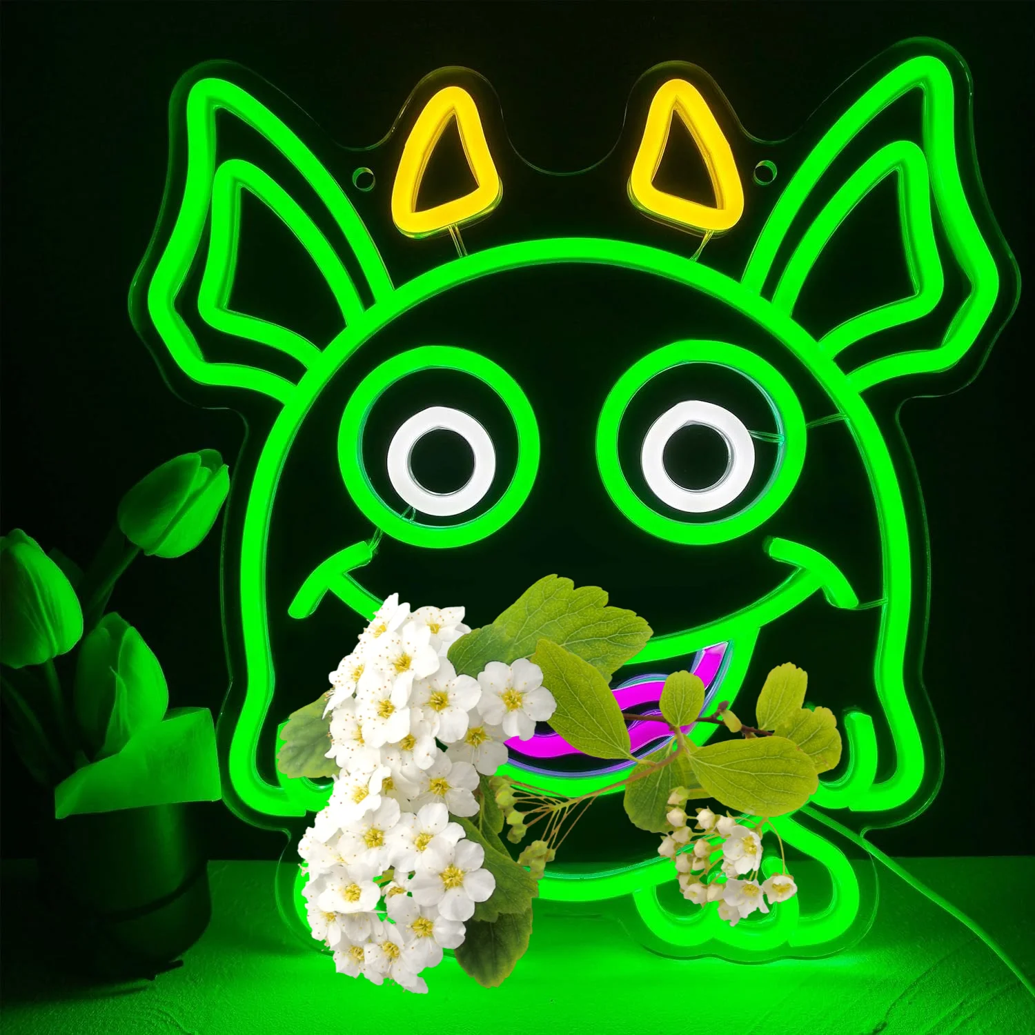 

Cute Monster Neon Sign LED Night Light USB Cartoon Wall Art Decor Lamp for Kids Room Bedroom Gaming Room Gifts for Children