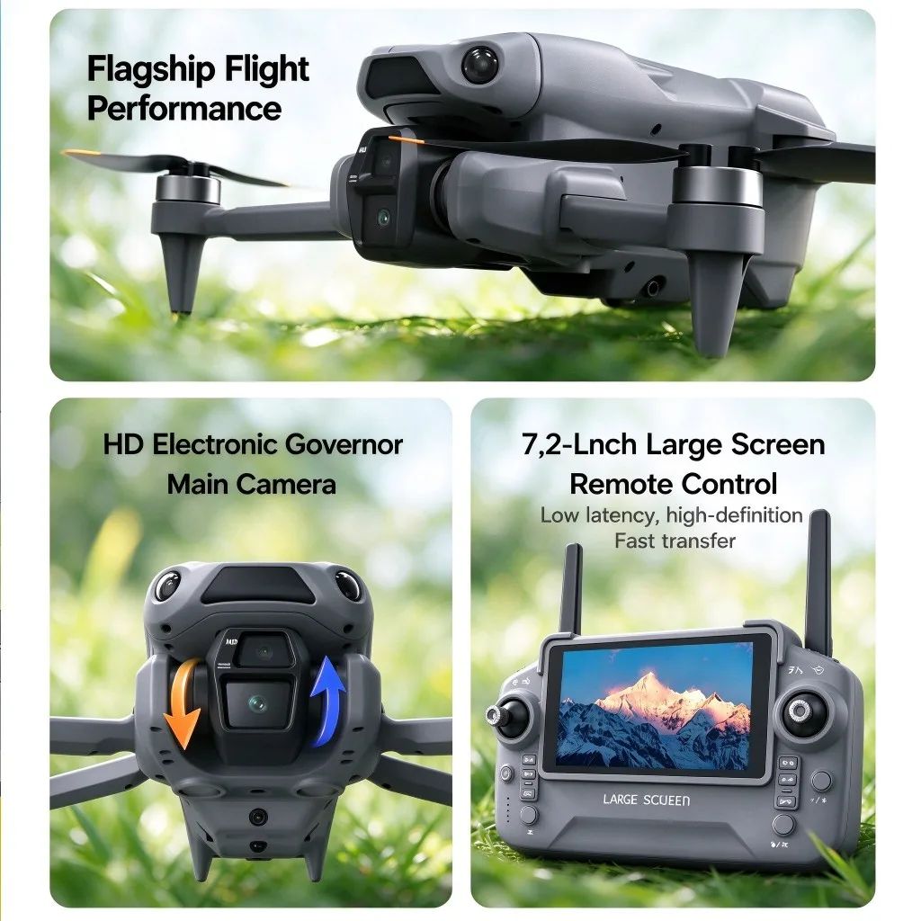 Nuevo Dron GPS LF682 MAX Profesional con Cámara 8K, FPV Aéreo, Evitación de Obstáculos con Control Remoto de Pantalla Grande, Dron Plegable