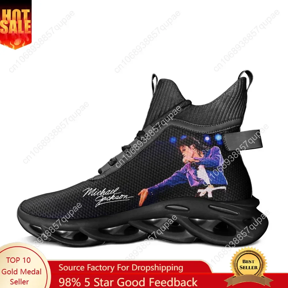 

Michael Jackson High Top Flats Sneakers Pop Singer Dancer Mens Womens Running Shoes Sneaker Lace Up Mesh Footwear Custom Shoe