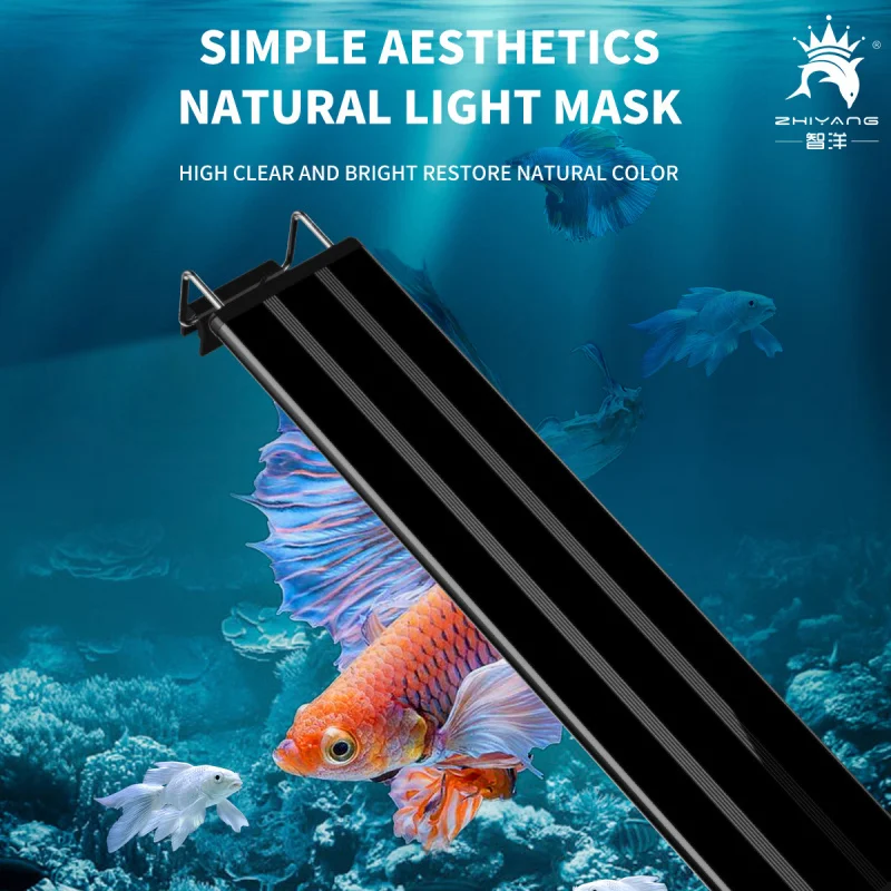 

4-Row Color Changing Aquarium LED Light - Planted Tank Lamp with UK/EU/US Plug, Adjustable Spectrum for Fish Tank
