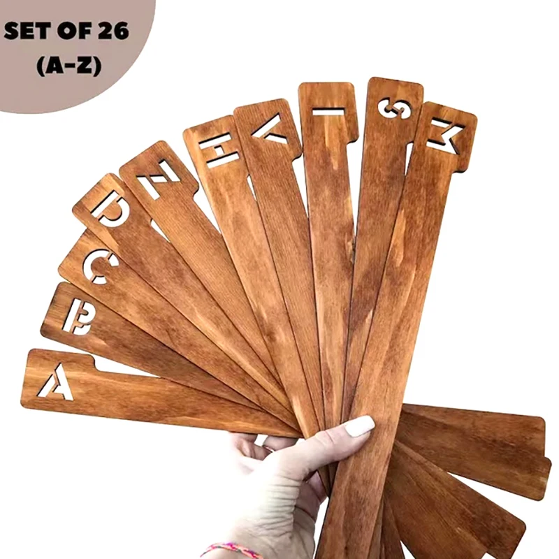 

26-Piece Vinyl Record Dividers – Alphabetical A-Z Wooden Organizer For Record Storage