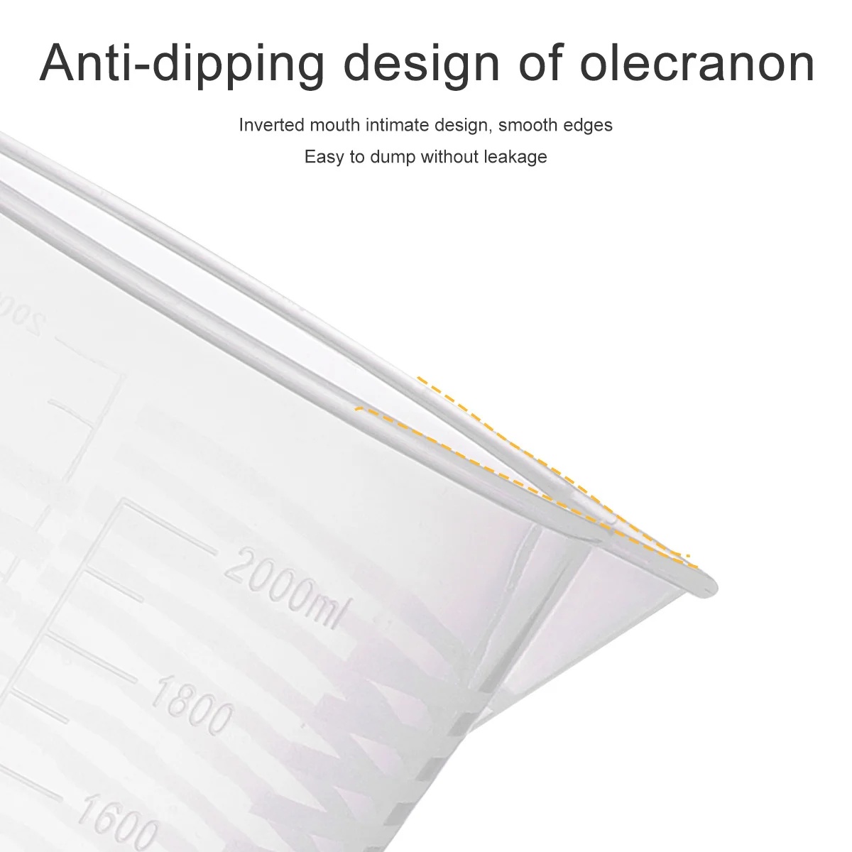 

1 шт., 2000 мл, пластиковый мерный стакан, прозрачный пищевой безопасный полипропиленовый материал с точной выпускной ручкой, дизайн для удобного захвата