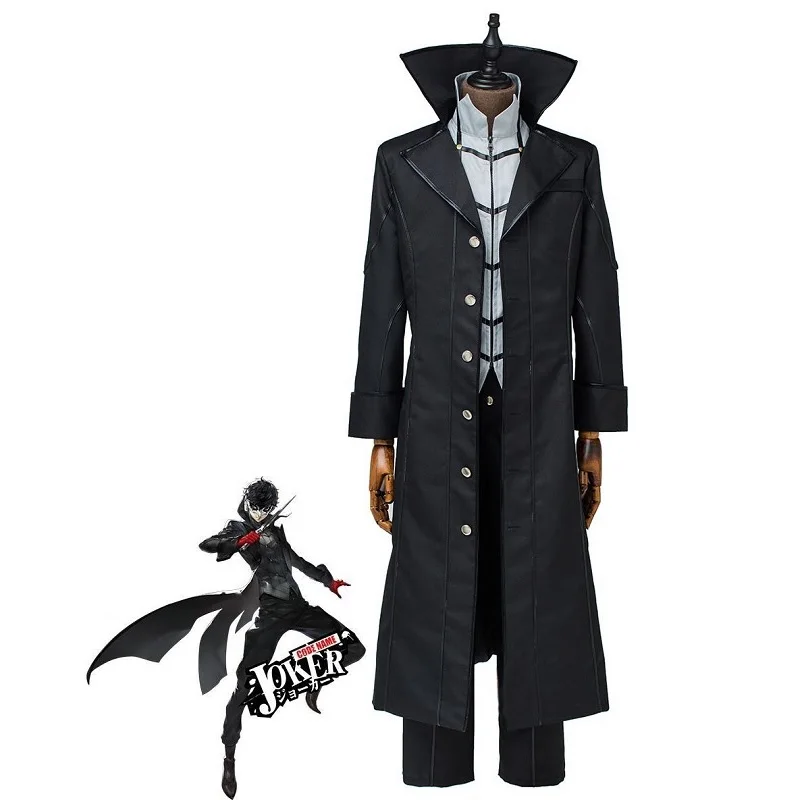 Persona 5 Cosplay Costume Joker Akira Kurusu Ren Amamiya Anime Cosplay Men Women Halloween Costumes with Red Gloves and Mask