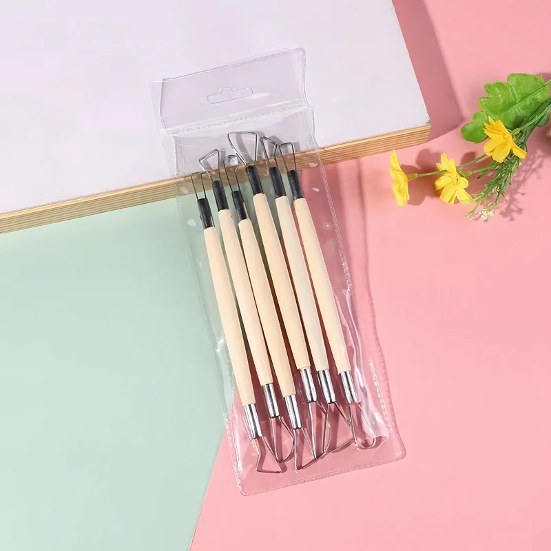 مكشطة مزدوجة الرأس للصلصال ، أدوات الفخار ، 6 صوفي #5